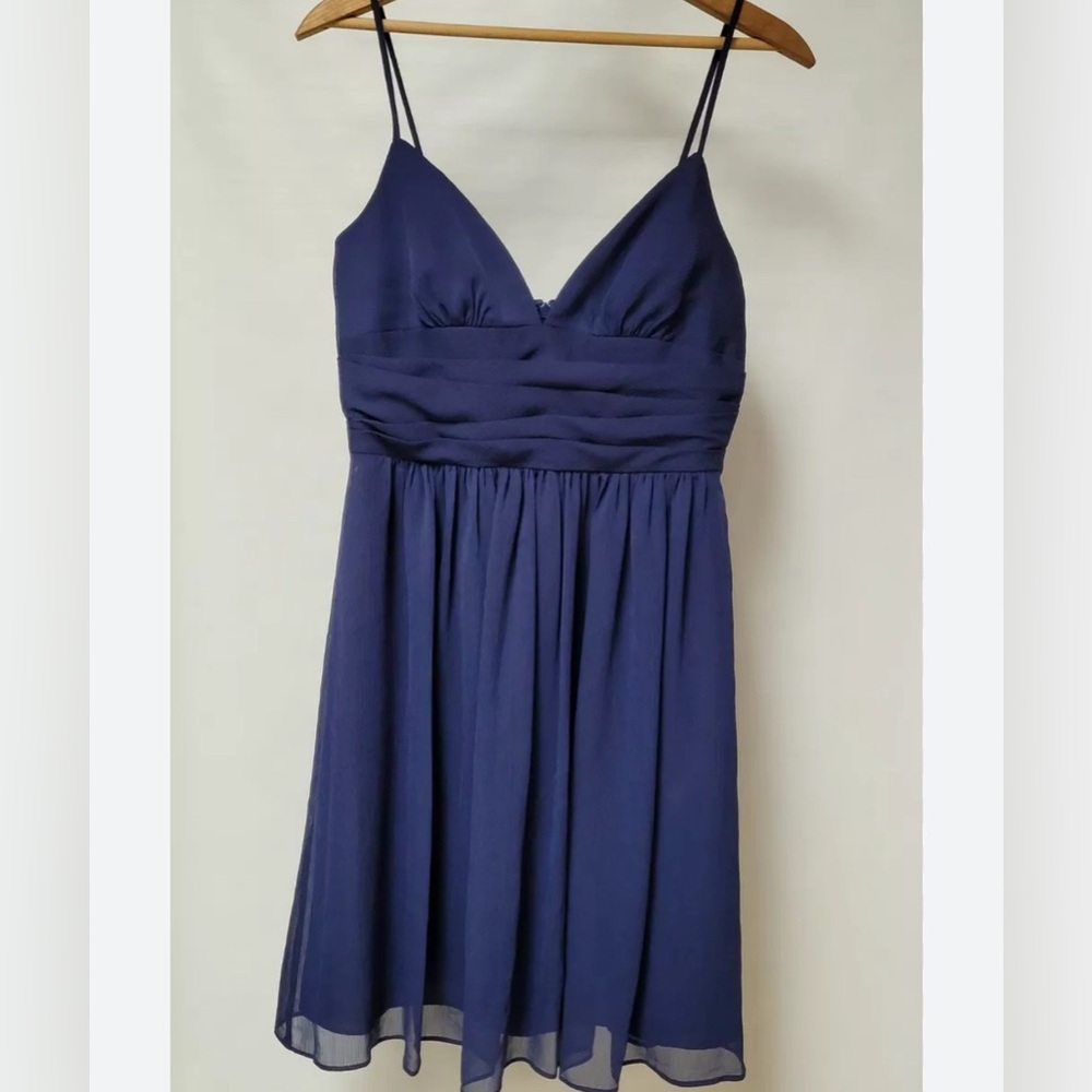 David’s Bridal Blue Sheer Dress Size 0